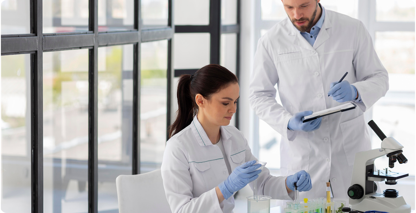 Biotechnology lab background